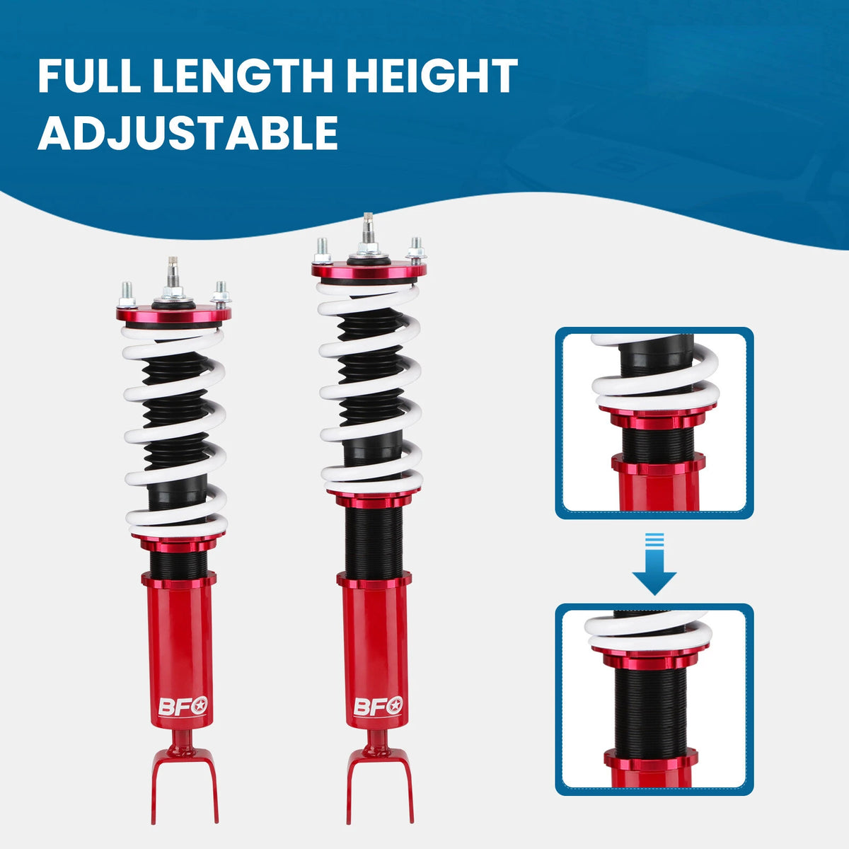 24-Way Adjustable Coilovers Suspension Kit for Honda Accord Coupe 2013-2017