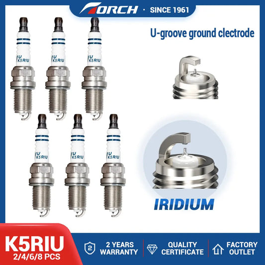 TORCH K5RIU Iridium Spark Plugs for Nissan, Toyota, Opel & VW