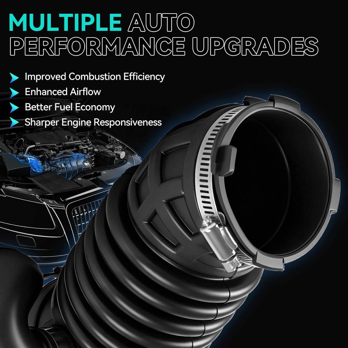 Engine Air Filter Intake Hose Tube for 2007 2008 2009 2010 2011 2012 Nissan Sentra 2.0L Replacement # 16576-ET000 16576-ET00A