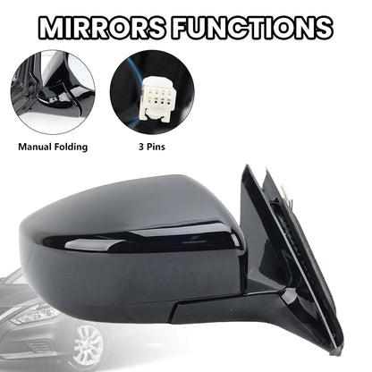 3 Pins Reraview Mirror Assembly For Nisaan Altima 2013 2014 2015-2018 Manual Folding Without Heated Side Mirror Car Accessories
