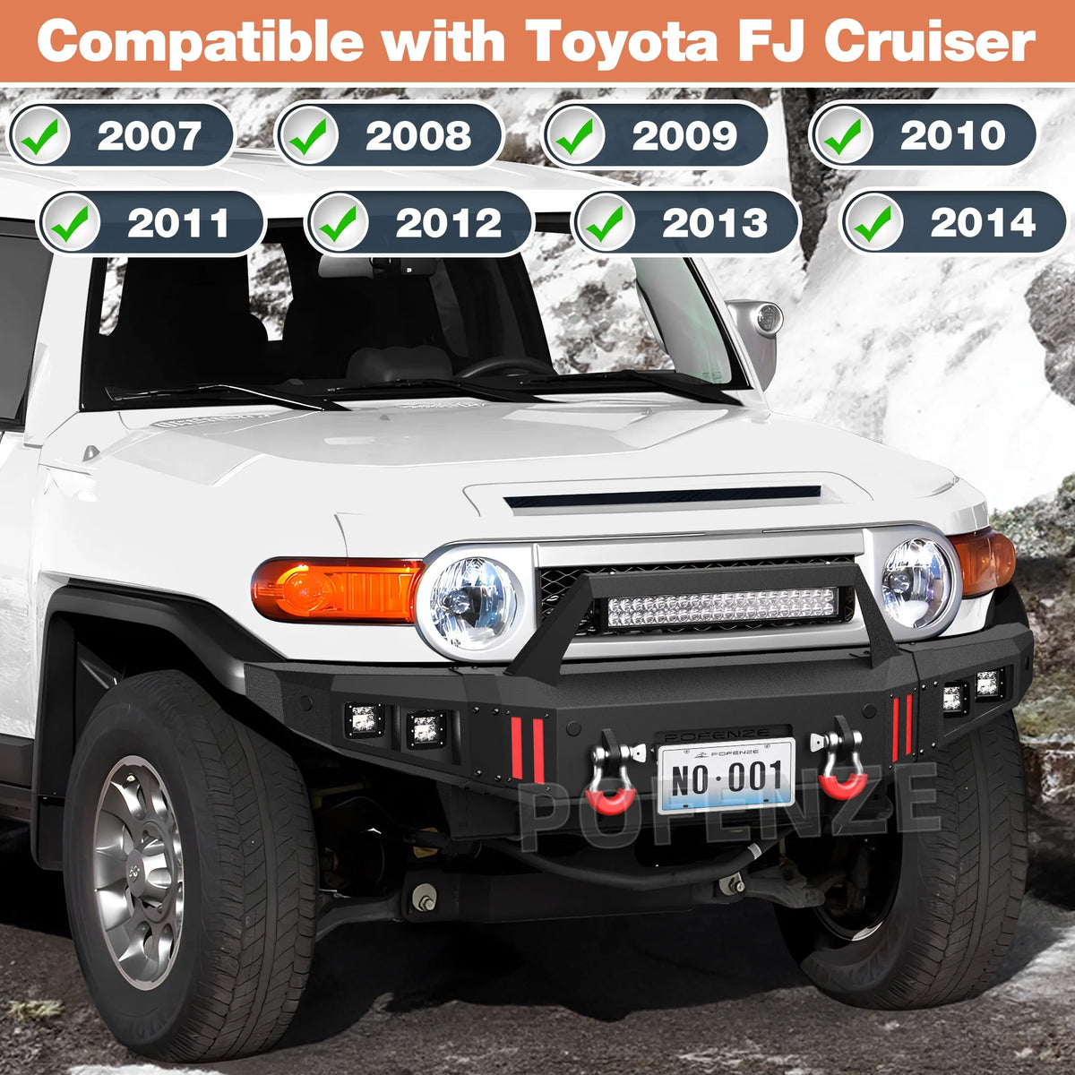 Heavy-Duty Front Bumper for Toyota FJ Cruiser 2007-2014