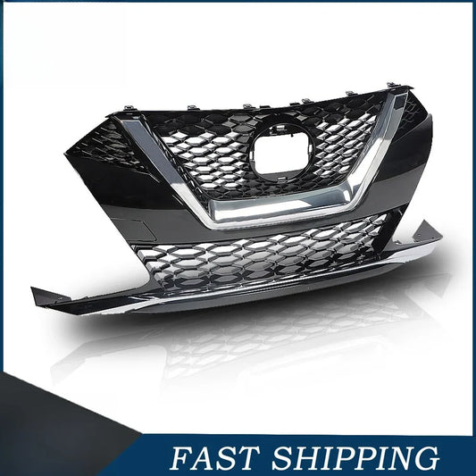 Grille Bumper For 2019-2021 Nissan Maxima Front Plastic Black Chrome Durable