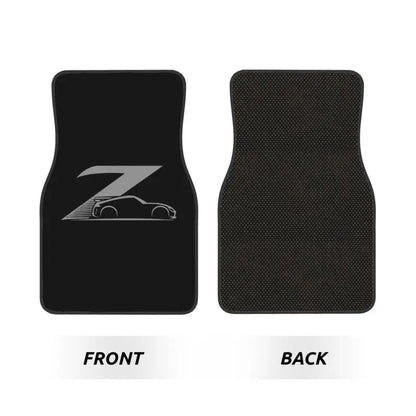 Gray Japanese Street-Race Floor Mats, 4-Piece Set