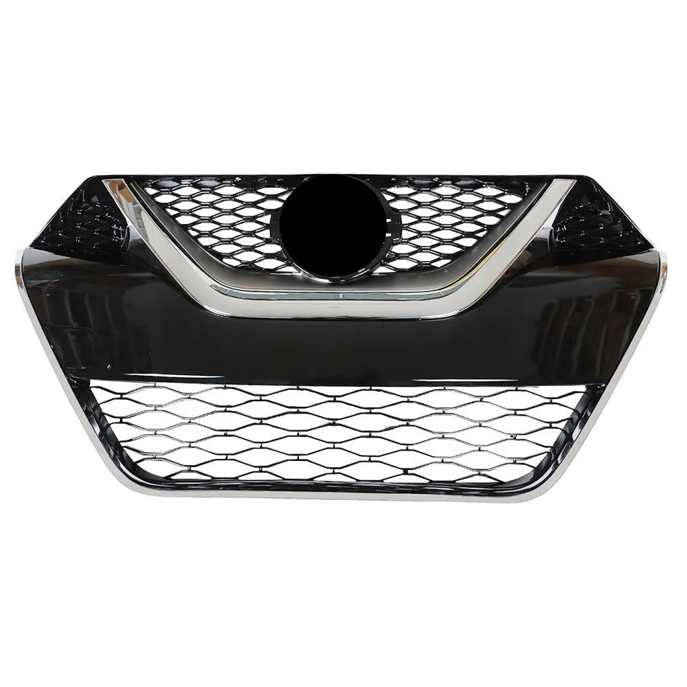 Front Bumper Grille Grill Kit For 2016-2017 Nissan Maxima Chrome + Black