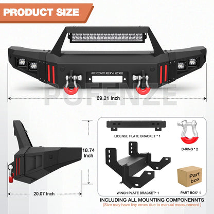 Heavy-Duty Front Bumper for Toyota FJ Cruiser 2007-2014