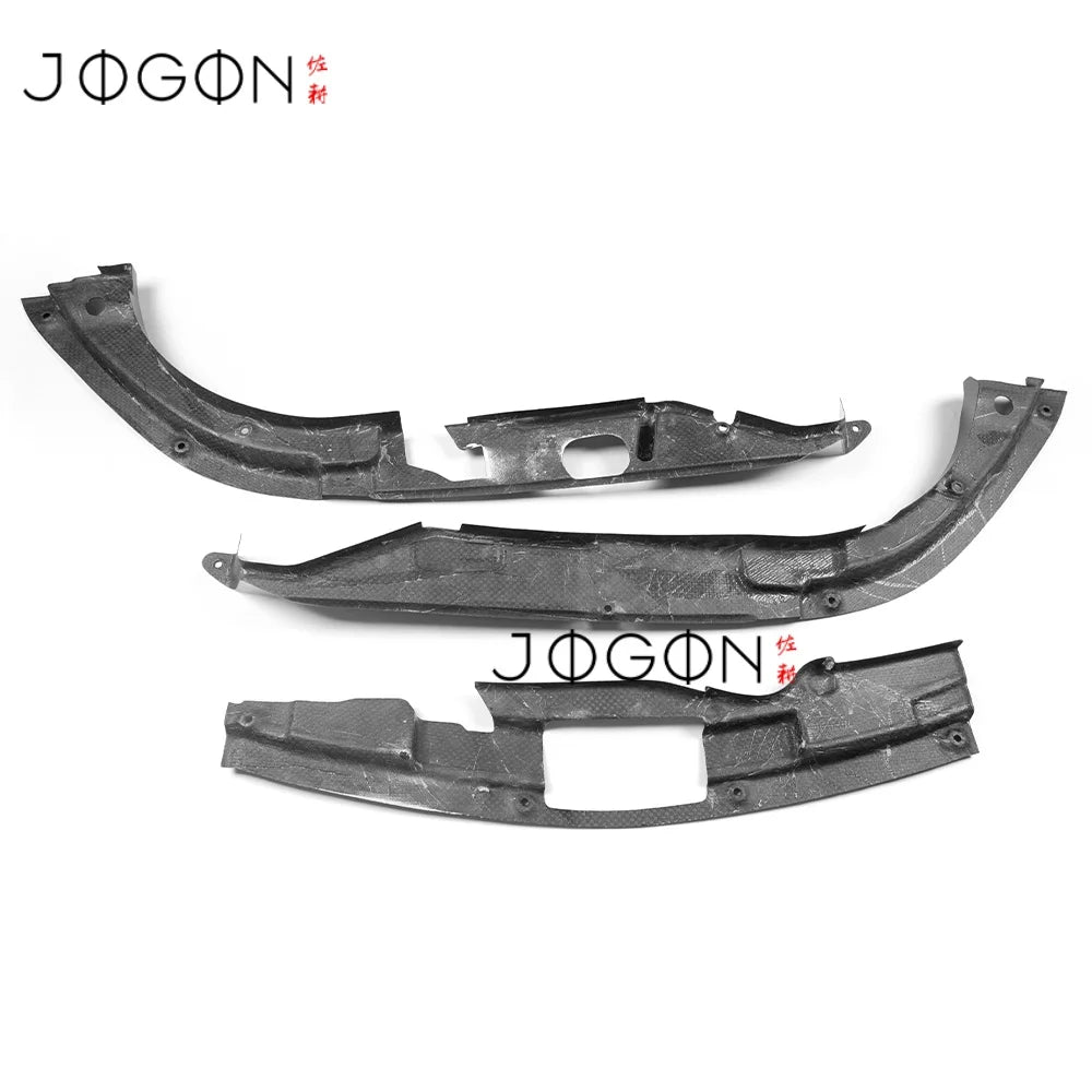 3Pcs Carbon Fiber For Acura Integra Type S 2023-2025 Car Engine Bay Side Bay Bonnet Panel & Radiator Cooling Plate Cover Trim