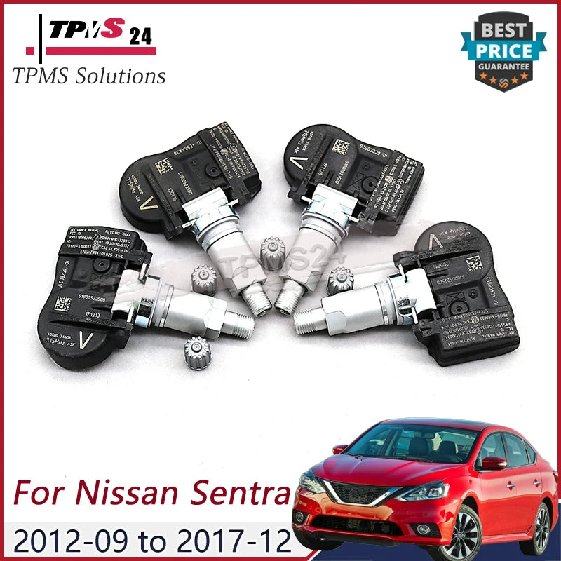 4PCS Tire Pressure Sensor 40700-3AN0B For 2012-2017 Nissan Sentra 315MHz TPMS Tire Pressure Monitoring System
