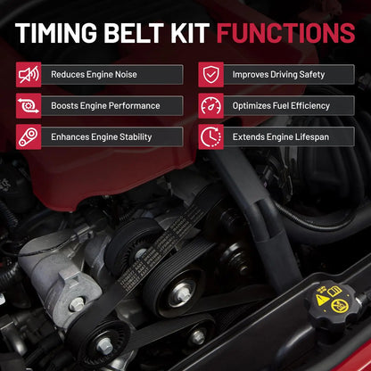 TBK312 Engine Timing Belt Kit with Water Pump Valve Cover Gasket Set For Honda Civic For Acura EL 2001-2005