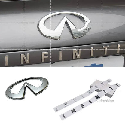 12.5x6cm ABS Rear Trunk Emblem Refit Badge For Infiniti Q50 FX35 Q30 G37 Q70 QX70 G35 Q60 QX50 QX60 QX80 Exterior Accessories