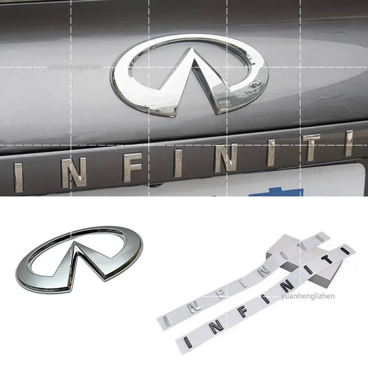 12.5x6cm ABS Rear Trunk Emblem Refit Badge For Infiniti Q50 FX35 Q30 G37 Q70 QX70 G35 Q60 QX50 QX60 QX80 Exterior Accessories