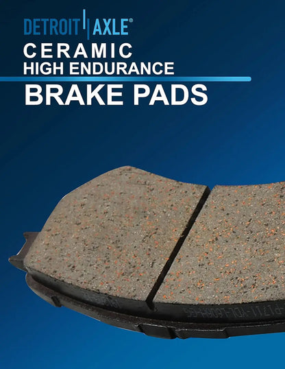 Drilled & Slotted Disc Brake Rotors & Ceramic Pads for Honda Element 2003-2011