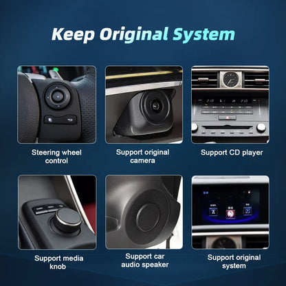 Android 14 Wireless Carplay For Lexus IS 2009-2017 Car Multimedia Player Auto Radio GPS Navigation