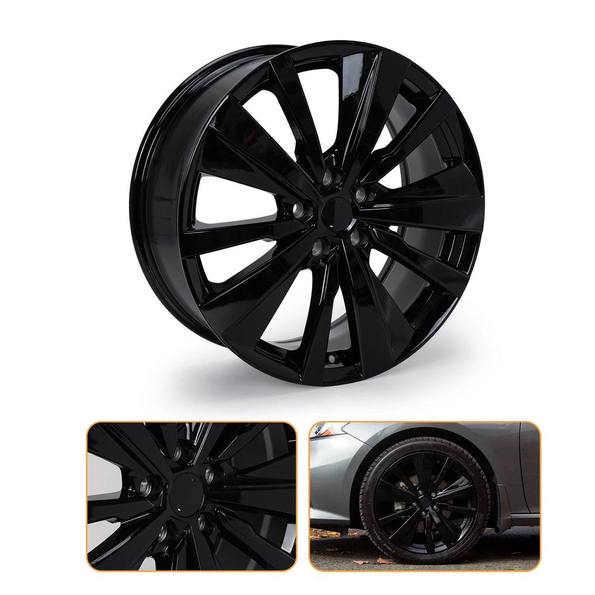 19'' x 8'' Replacement Wheel Rim Compatible With Nissan Altima 2019-2022, OEM Part #62785, Factory OEM Style Aluminum Wheel Rim