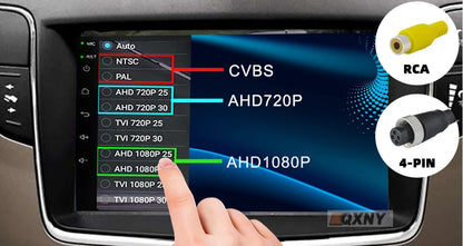 QXNY Backup Camera Rear View Reverse AHD1080P/720P Cam Parking Safety Fits Toyota Corolla Yaris Vios Prius Camry Fortuner Avensi