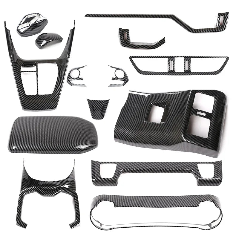 For Toyota RAV4 2020-2025 ABS Carbon Fiber Interior Kit Dashboard Console Gear Shift Panel Decoration Cover Trim Stickers