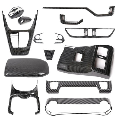 For Toyota RAV4 2020-2025 ABS Carbon Fiber Interior Kit Dashboard Console Gear Shift Panel Decoration Cover Trim Stickers