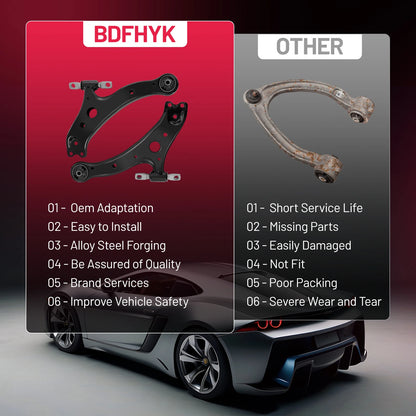 BDFHYK 14pcs Front Lower Control Arm Suspension Steering Kit with Boots for Toyota Camry 2007-2011 K620334 K620333 K500044