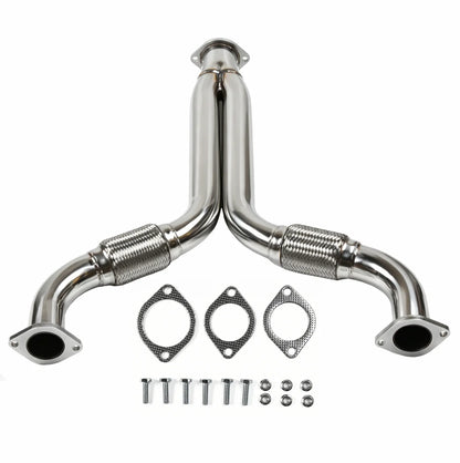 Stainless Steel Exhaust Y-Pipe Header Mid Pipe for 2003-2009 Nissan 350Z Z33 / Infiniti G35 V35 350GT VQ35DE Engine Direct Fit