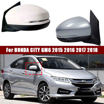 Car Rearview Side Mirror Assy For HONDA CITY GM6 2015 2016 2017 2018 Auto 3-wire Without LED / 5-wire With LED Light