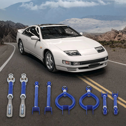 Adjustable Front Tension Rod+Rear Camber +Toe+Traction Arm For Nissan 240SX S13