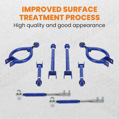 Adjustable Front Tension Rod+Rear Camber +Toe+Traction Arm For Nissan 240SX S13