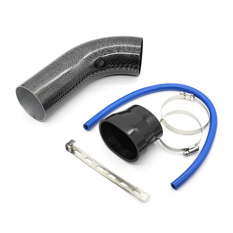 3"  76mm Universal Car Racing Cold Air Intake System Turbo Induction Pipe Tube Kit Cone High Flow Performace Air Filter Inlet