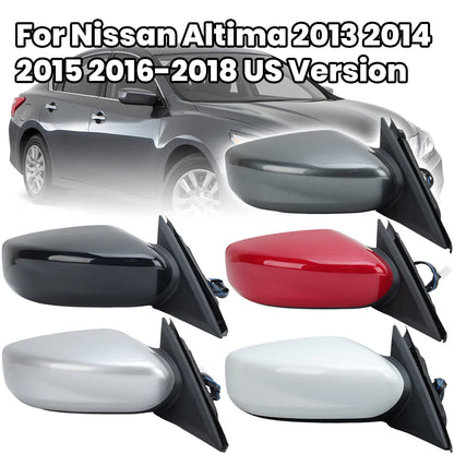 3 Pins Side Mirror Assembly For Nissan Altima 2013 2014 2015 2016-2018 US Version Non-Foldable Rearview Mirror Car Accessories