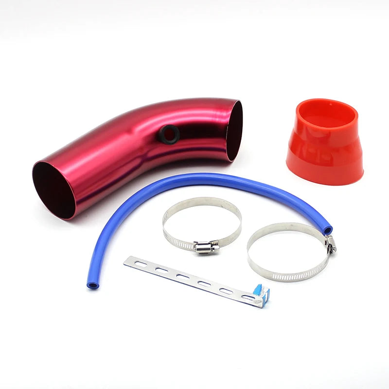 3"  76mm Universal Car Racing Cold Air Intake System Turbo Induction Pipe Tube Kit Cone High Flow Performace Air Filter Inlet