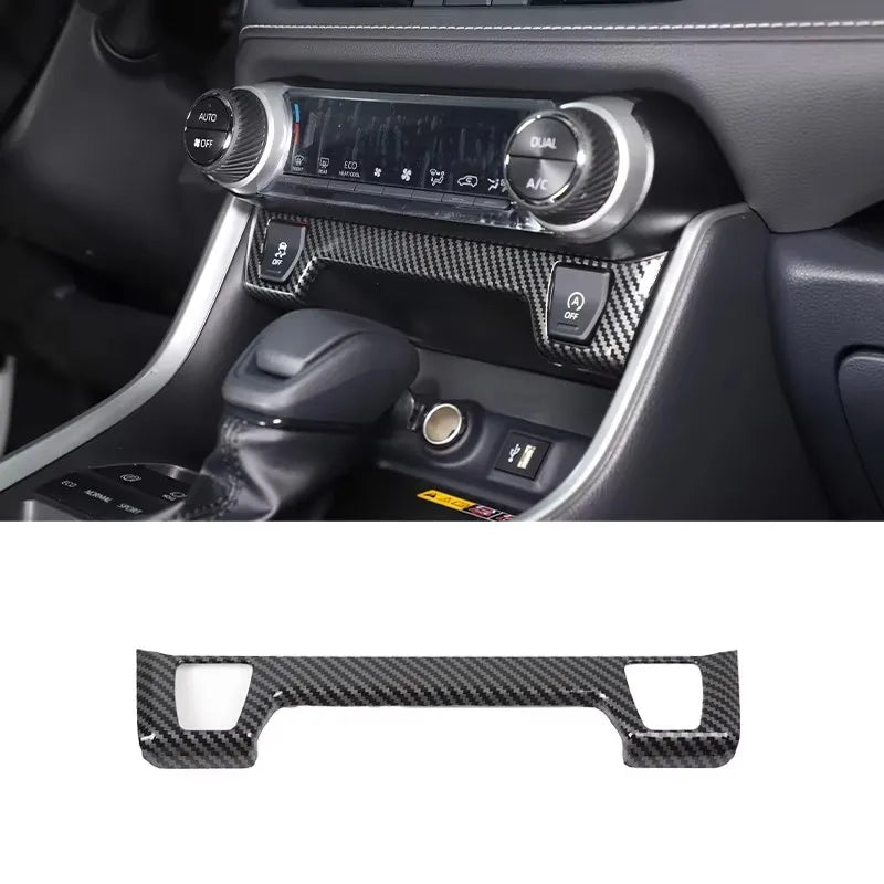 For Toyota RAV4 2020-2025 ABS Carbon Fiber Interior Kit Dashboard Console Gear Shift Panel Decoration Cover Trim Stickers