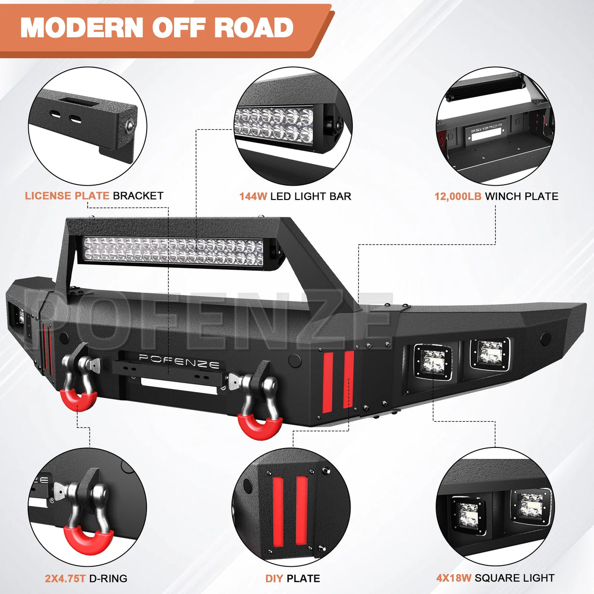 Heavy-Duty Front Bumper for Toyota FJ Cruiser 2007-2014