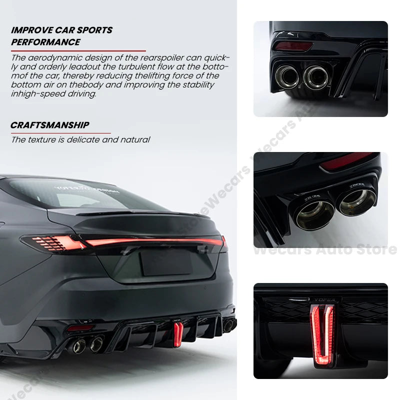 For Toyota 9th Camry 2024+ Rear Bumper Lip Sport Body Kits Yofer Style Rear Diffuser Exterior Upgrade Parts Car Accessories