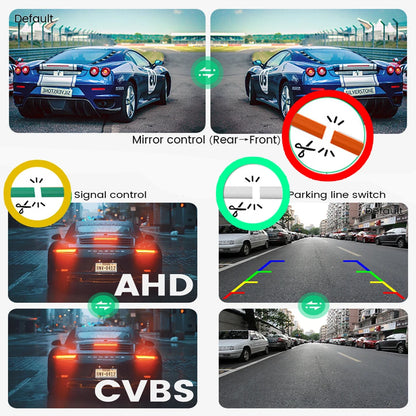 QXNY Backup Camera Rear View Reverse AHD1080P/720P Cam Parking Safety Fits Toyota Corolla Yaris Vios Prius Camry Fortuner Avensi