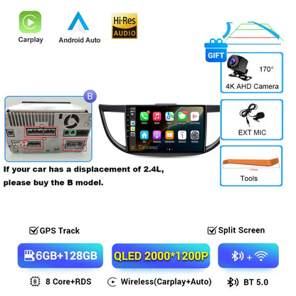 Android 16 Car Radio for Honda CRV 2012 2013 2014 2015 CR-V Car Multimedia Stereo Video Audio Autoradio GPS Player Carplay