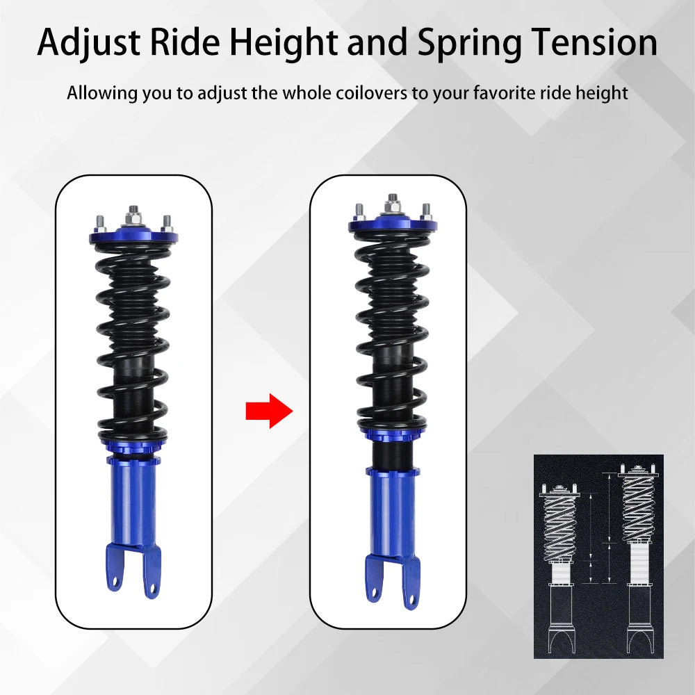 Adjustable Height Coilovers Suspension Kit for Honda Civic 1996-2000