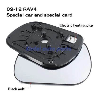 For Toyota RAV4 2009 2010 2011 2012 Car Accessories Rearview Side Mirrors Lens Door Wing Rear View Mirror Glass with Heating