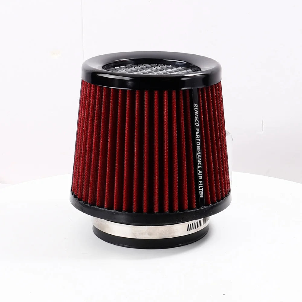 76MM 89MM 101MM High Flow Cold Cone Air Intake Filter 2.5inch 3inch 3.5inch Universal Car Air Filter Modification for Race Car