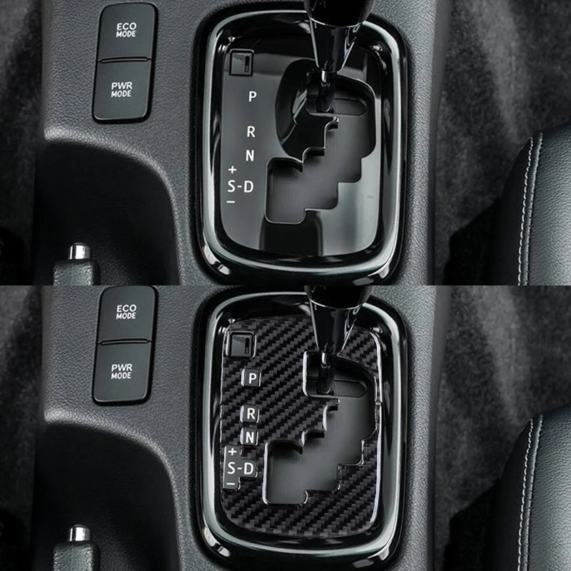 For Toyota Hilux 2015-2021 Carbon Fiber Central Control Gear Shift Indicator Panel Trim Cover Car Interior Decorative Stickers