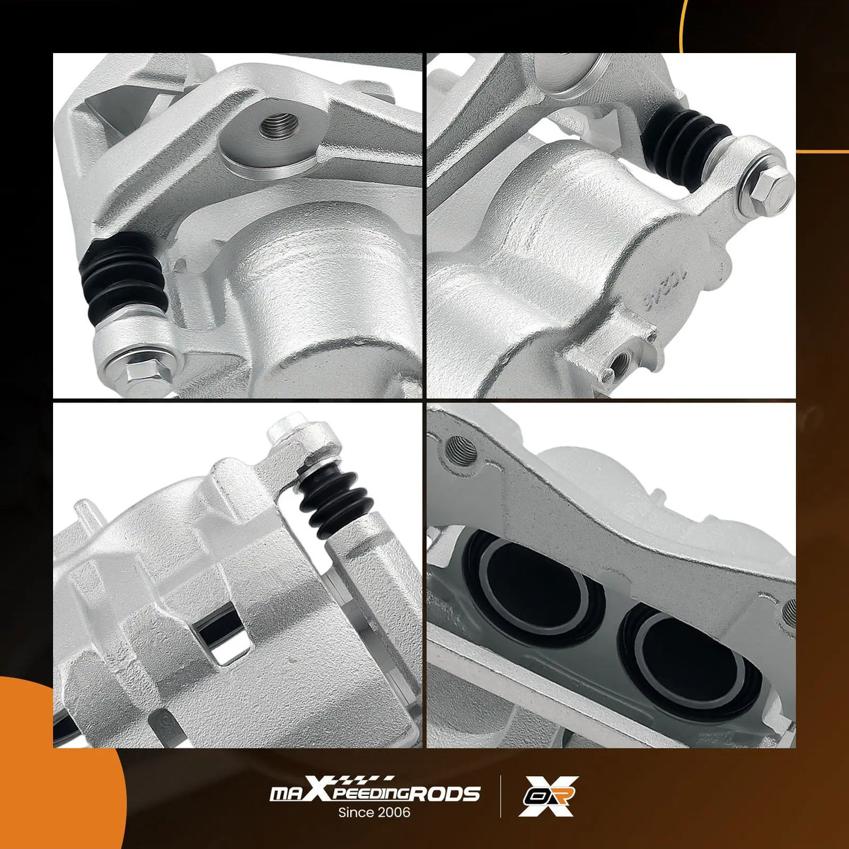 Front Brake Caliper Set with Brackets for Acura MDX & ZDX 2007-2013