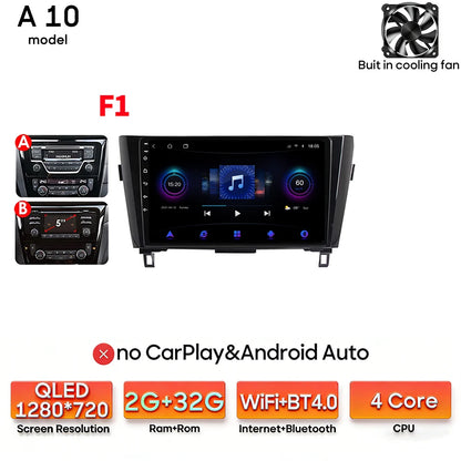 For Nissan Qashqai J11 X-Trail 3 T 32 2013 - 2017 Android 15 Car Multimedia Video CarPlay Auto Navigation GPS Radio Head Unit
