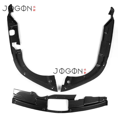 3Pcs Carbon Fiber For Acura Integra Type S 2023-2025 Car Engine Bay Side Bay Bonnet Panel & Radiator Cooling Plate Cover Trim