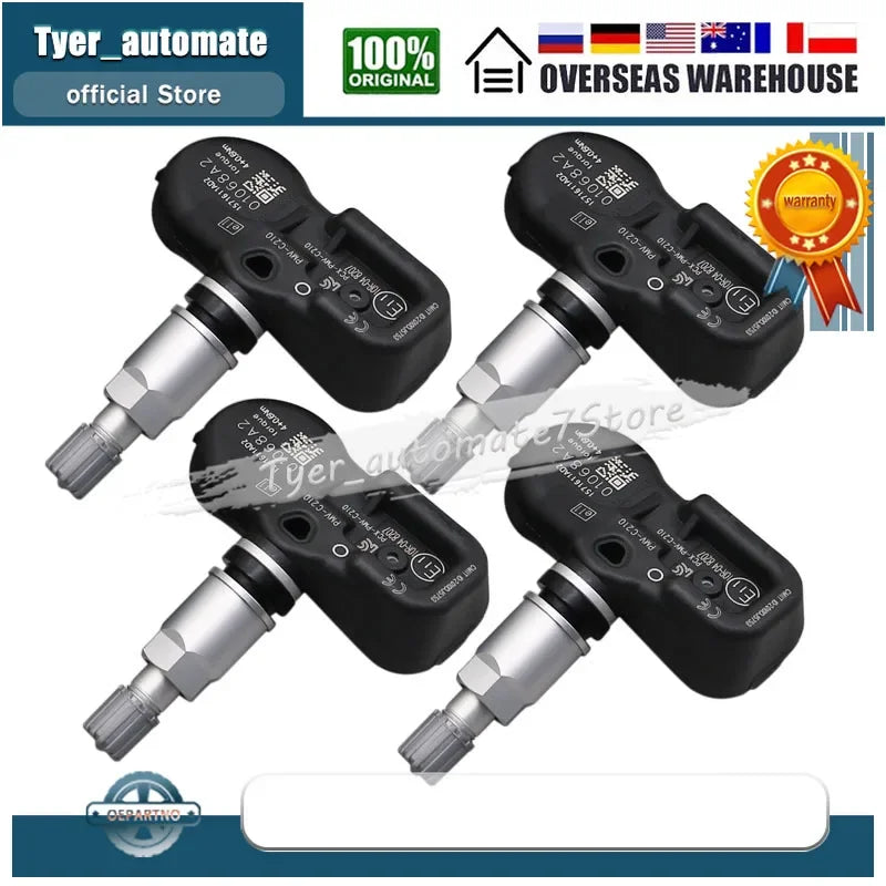 PMV-C210 For TOYOTA Avensis Auris RAV4 Yaris Verso 42607-02031 42607-02030 42607-30070 4PCS TPMS Car Tire Pressure Sensor 433MHZ