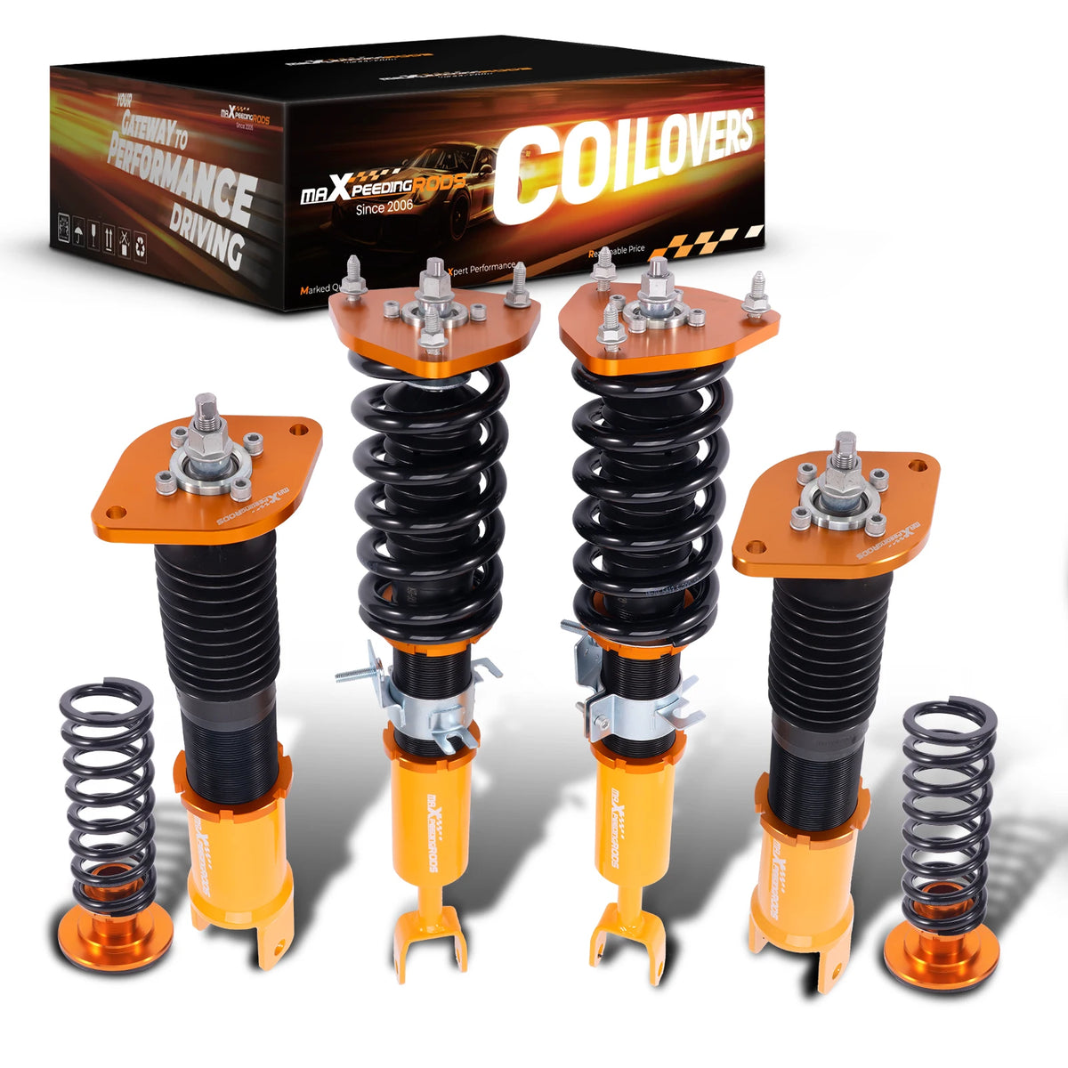 Twin Tube Coilover Kit for Nissan 350Z Infiniti G35 RWD 03-08 Lowering Springs