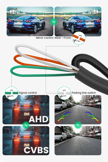 QXNY Backup Camera Rear View Reverse AHD1080P/720P Cam Parking Safety Fits Toyota Corolla Yaris Vios Prius Camry Fortuner Avensi