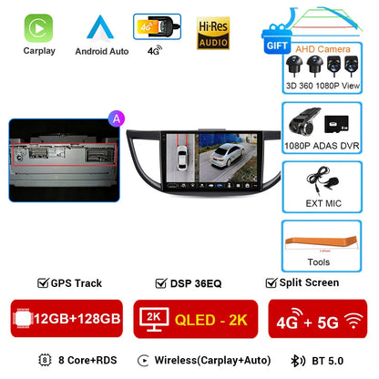 Android 16 Car Radio for Honda CRV 2012 2013 2014 2015 CR-V Car Multimedia Stereo Video Audio Autoradio GPS Player Carplay