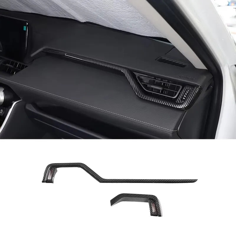 For Toyota RAV4 2020-2025 ABS Carbon Fiber Interior Kit Dashboard Console Gear Shift Panel Decoration Cover Trim Stickers