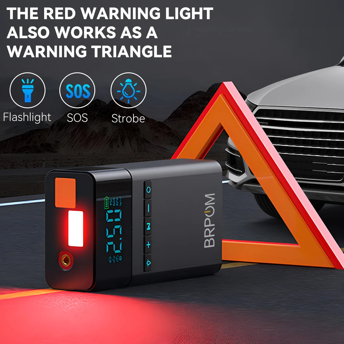 1500A Peak 3-IN-1 Car Jump Starter With Air Compressor Auto Battery Booster 150PSI Air Pump Portable Power Bank Tire Inflator With LED Light