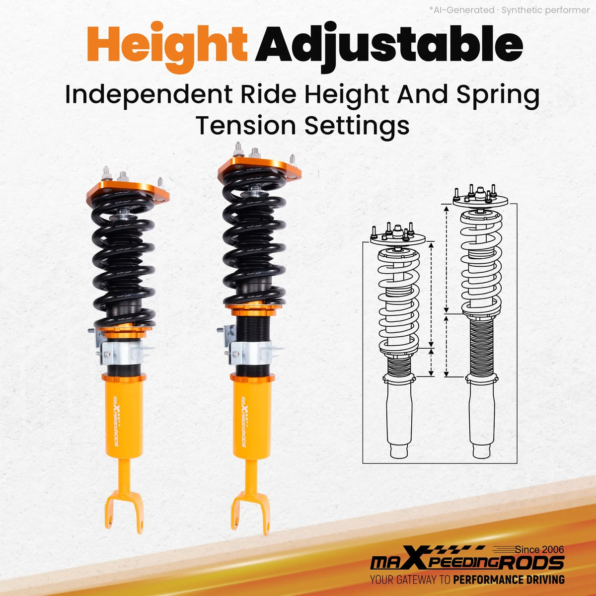 Twin Tube Coilover Kit for Nissan 350Z Infiniti G35 RWD 03-08 Lowering Springs