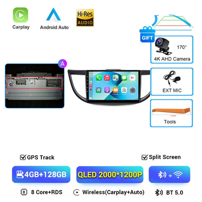 Android 16 Car Radio for Honda CRV 2012 2013 2014 2015 CR-V Car Multimedia Stereo Video Audio Autoradio GPS Player Carplay