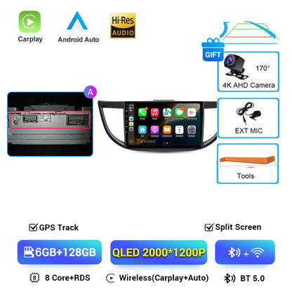 Android 16 Car Radio for Honda CRV 2012 2013 2014 2015 CR-V Car Multimedia Stereo Video Audio Autoradio GPS Player Carplay
