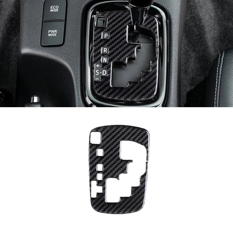 For Toyota Hilux 2015-2021 Carbon Fiber Central Control Gear Shift Indicator Panel Trim Cover Car Interior Decorative Stickers
